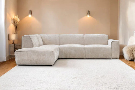 Canapé COLETTE en tissu marbella beige