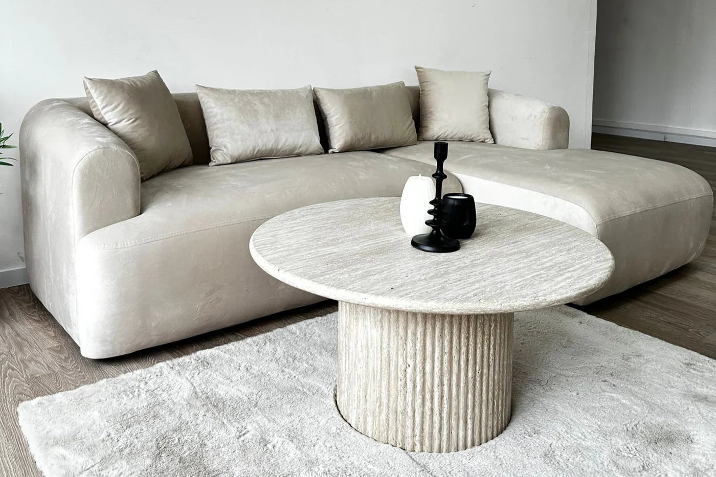 Canapé ELA en velours Beige