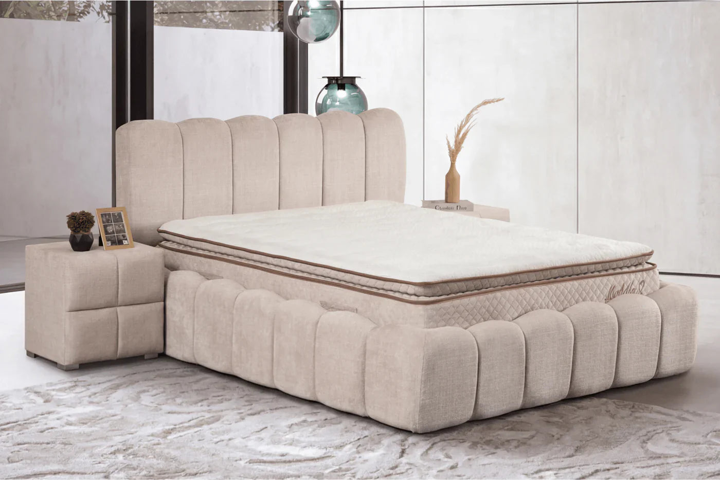 Lit Coffre ALYA - beige Marbella