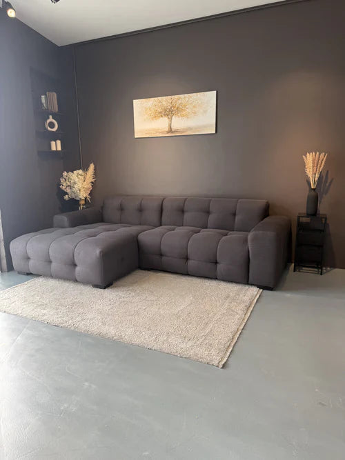 Canapé d'angle Quatro Gris foncé
