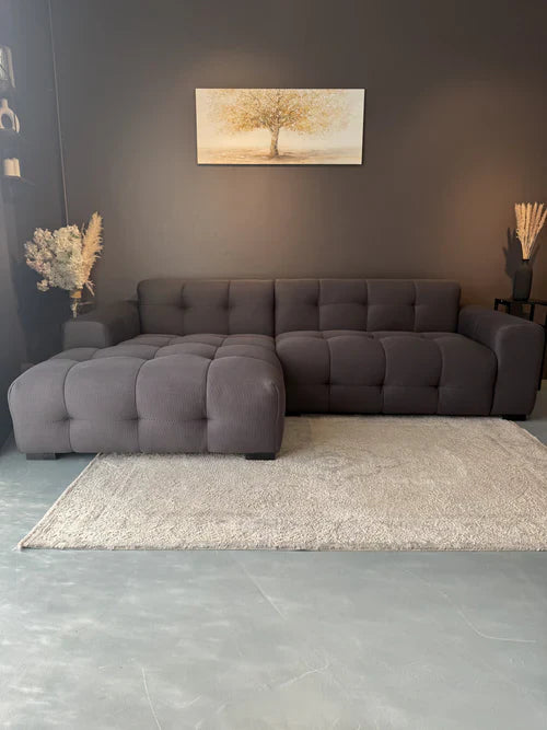 Canapé d'angle Quatro Gris foncé