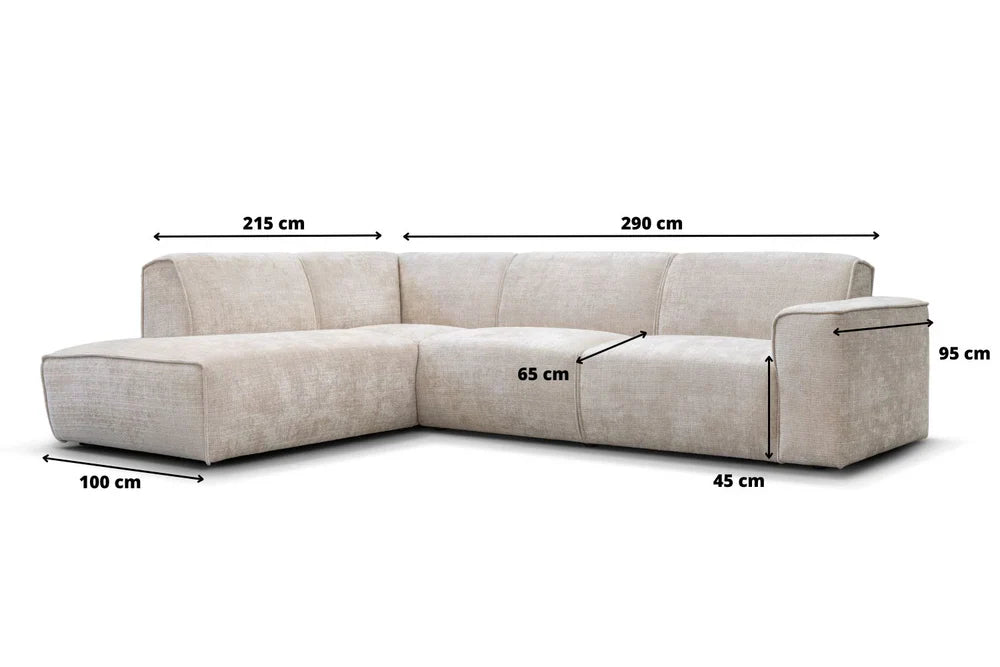 Canapé COLETTE en tissu marbella beige