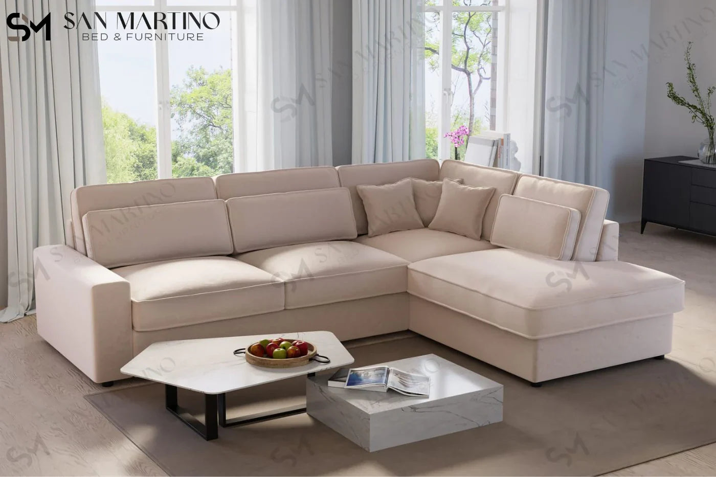 Canapé Lexus - Velours Beige 310X230
