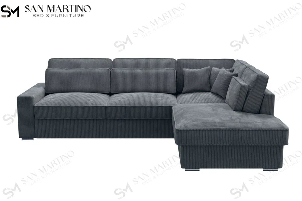 Canapé Lexus - Côtelé Gris Anthracite 310X230