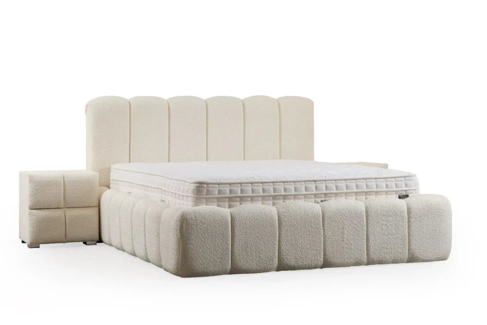 LIT COFFRE ALYA BLANC CHENILLE