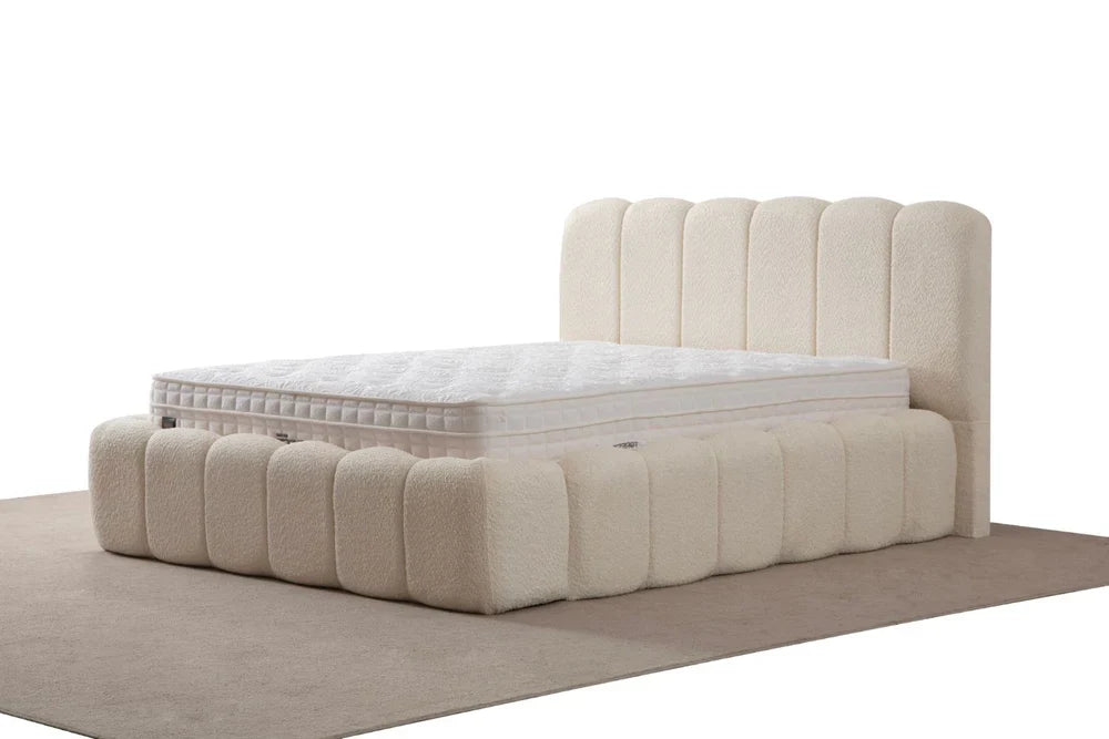 LIT COFFRE ALYA BLANC CHENILLE