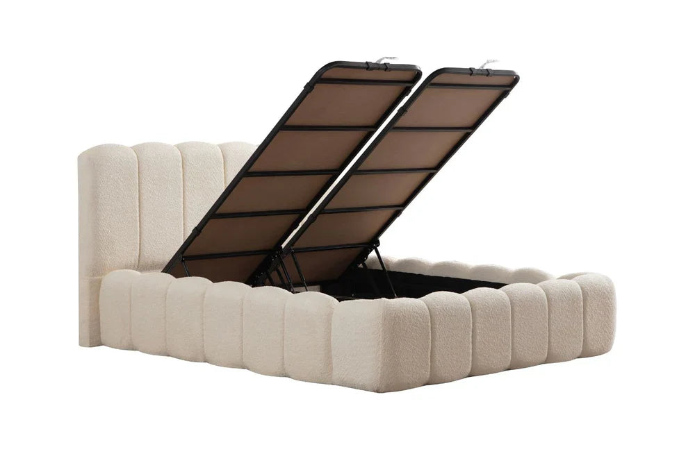 LIT COFFRE ALYA BLANC CHENILLE