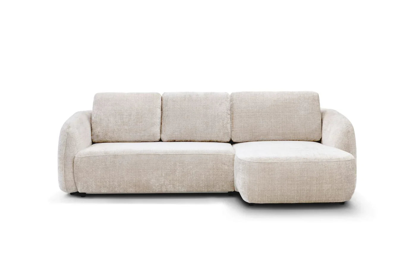 Canapé convertible PORTO en tissu marbella blanc cassé