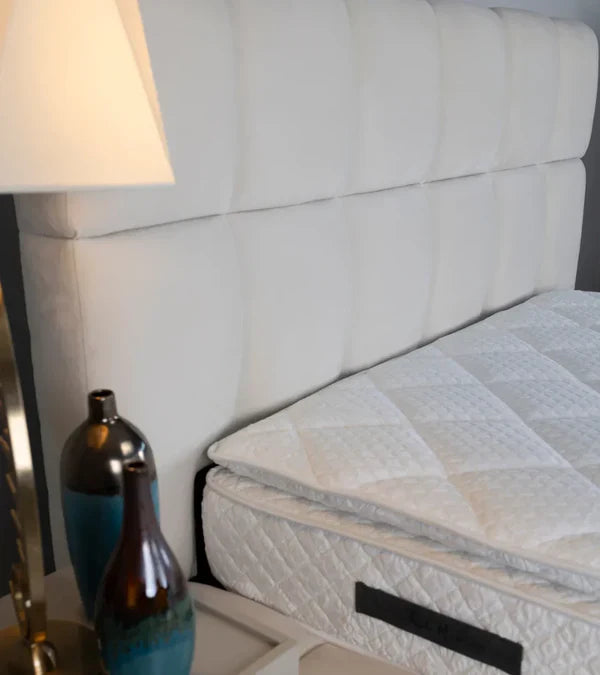 Lit Coffre Nuagea en blanc cassé